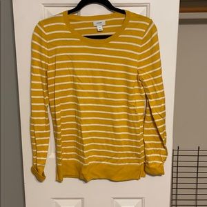 Old Navy yellow and white striped sweater